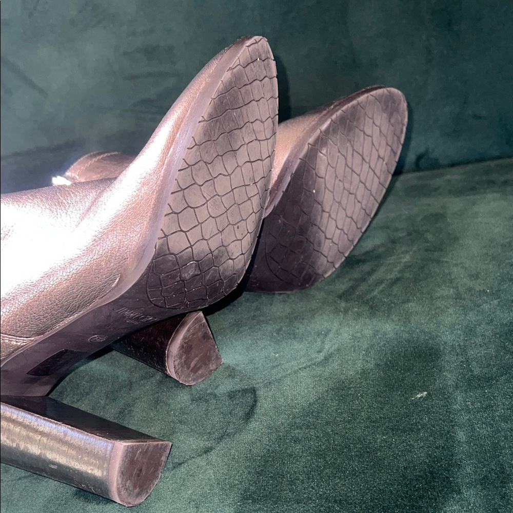 Jimmy Choo Hart 95 Metallic Leather Ankle Boots - Picture 5 of 7